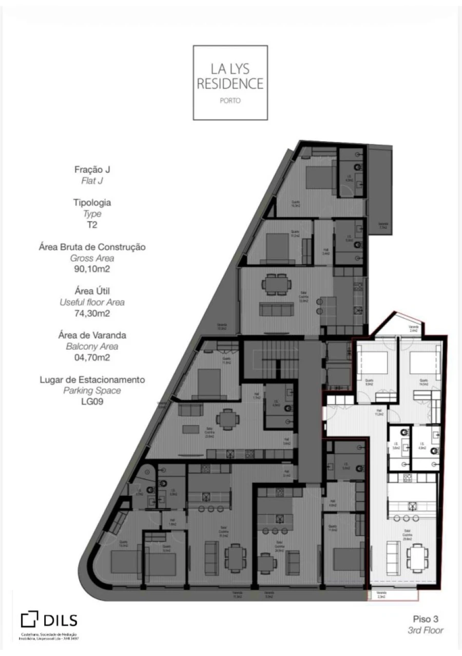 Apartamento T2 para Venda em Paranhos Planta 1