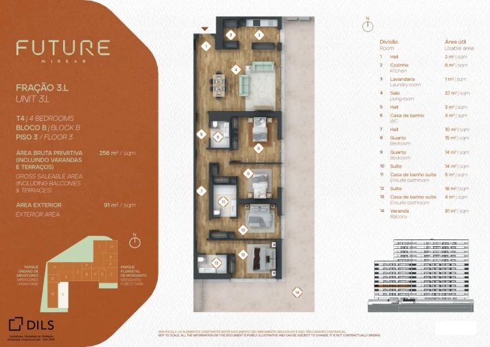 Apartamento T4 para Venda em Algés, Linda-A-Velha e Cruz Quebrada-Dafundo Planta 1