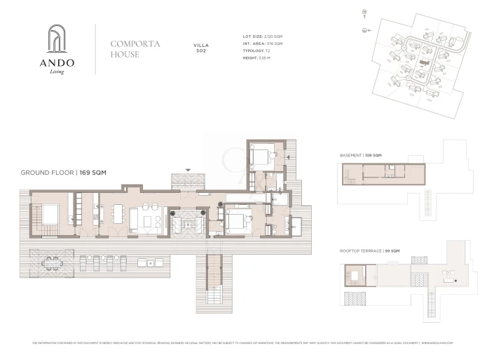 Moradia T2 para Venda em Carvalhal Planta 3