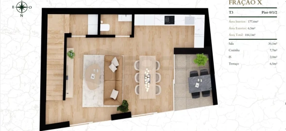 Apartamento T3 para Venda em Glória e Vera Cruz