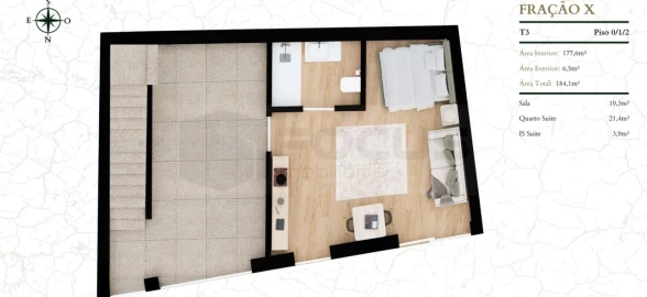 Apartamento T3 para Venda em Glória e Vera Cruz
