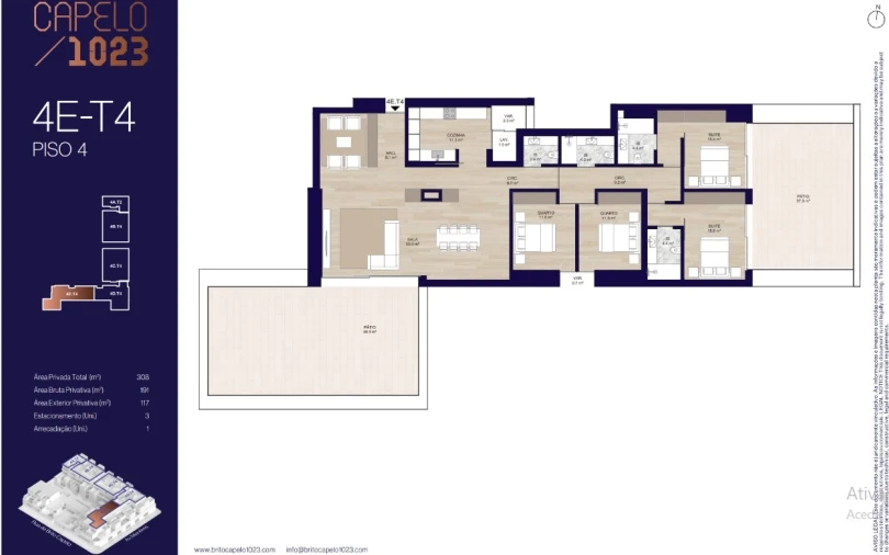 Apartamento T4 para Venda em Matosinhos e Leça da Palmeira Planta 1