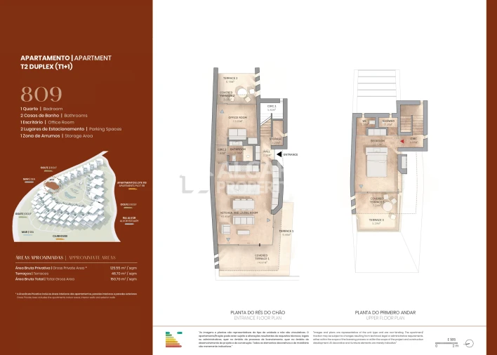 Apartamento T2 para Venda em Lagos (São Sebastião e Santa Maria) Planta 1