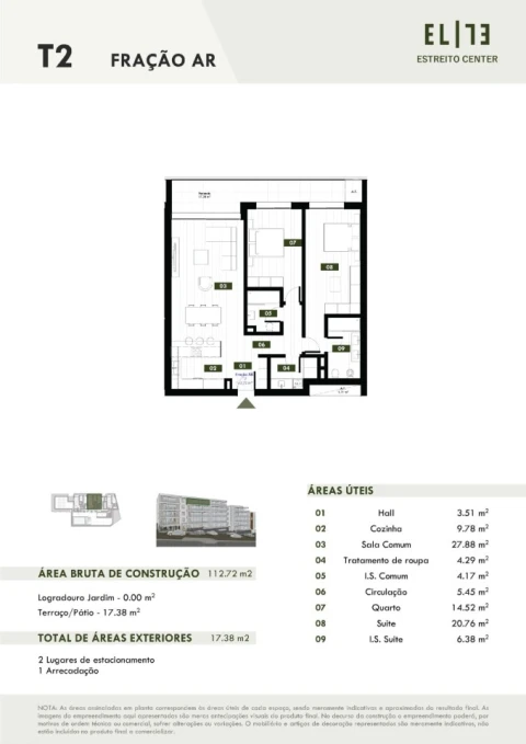 Apartamento T2 para Venda em Estreito de Camara de Lobos