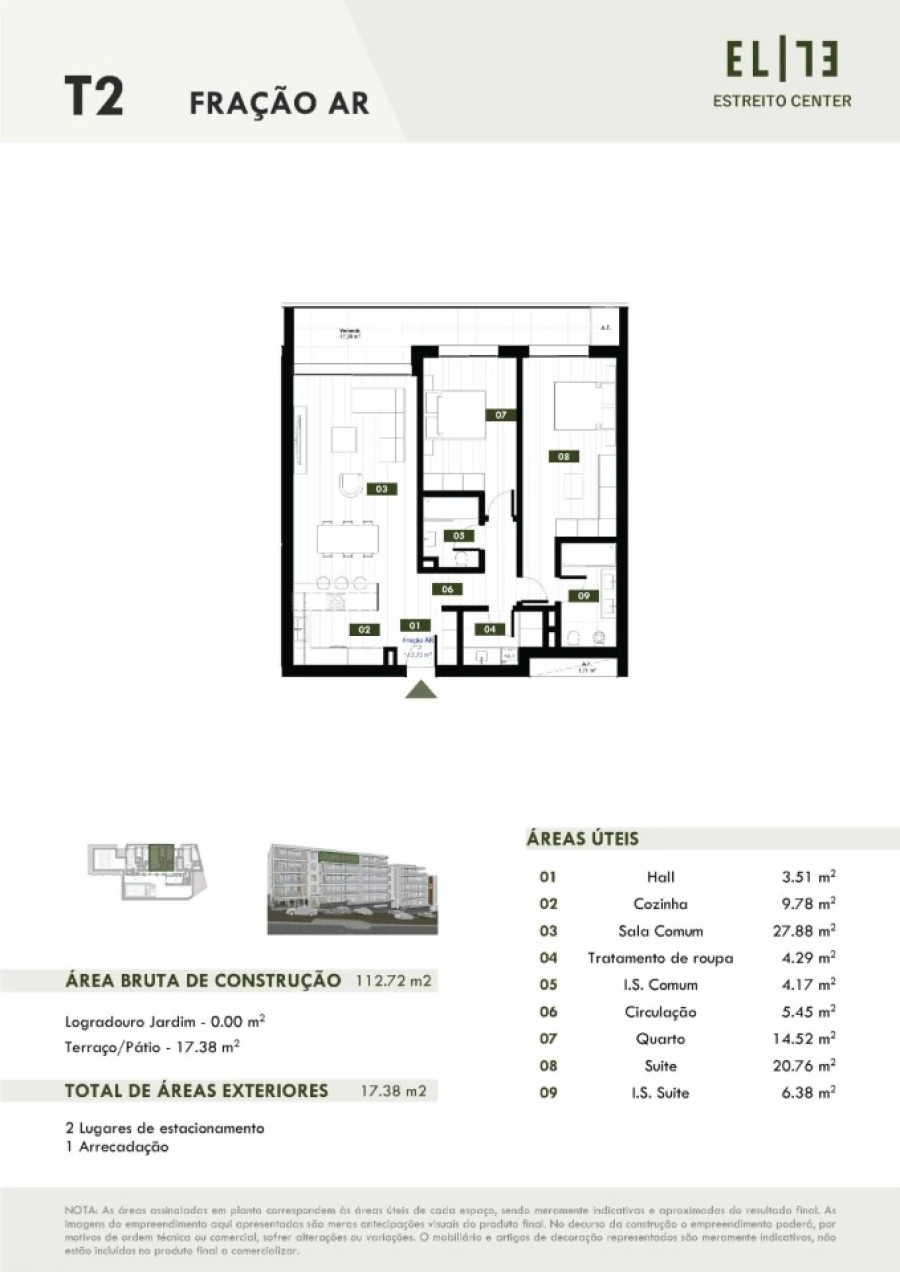 Apartamento T2 para Venda em Estreito de Camara de Lobos Planta 1