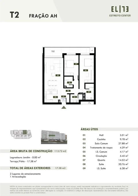 Apartamento T2 para Venda em Estreito de Camara de Lobos