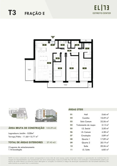 Apartamento T3 para Venda em Estreito de Camara de Lobos