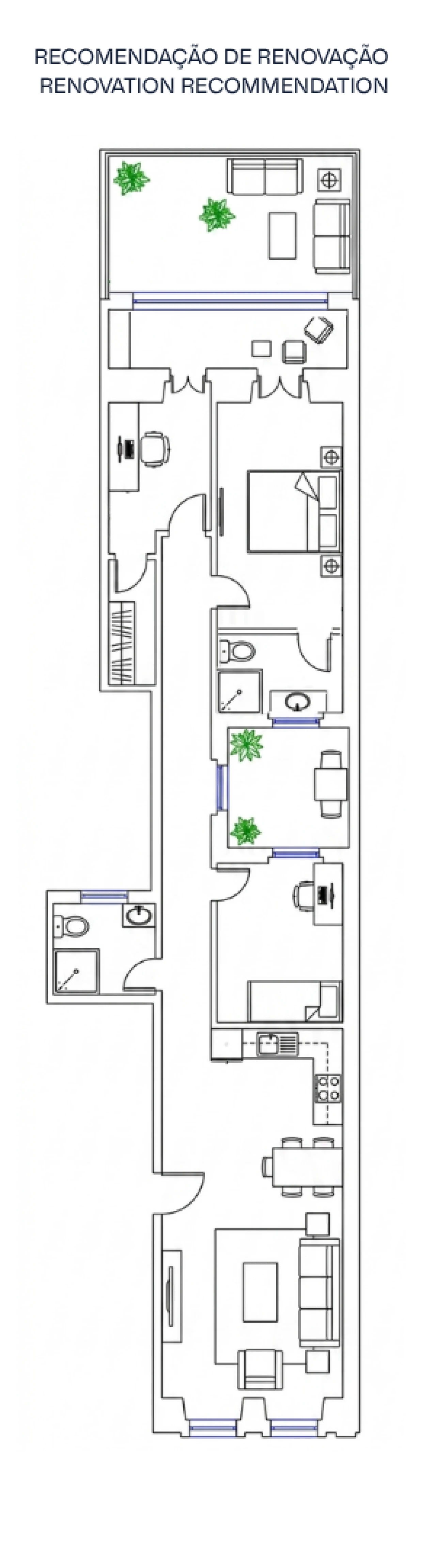 Apartamento T3 para Venda em Santo António Planta 2