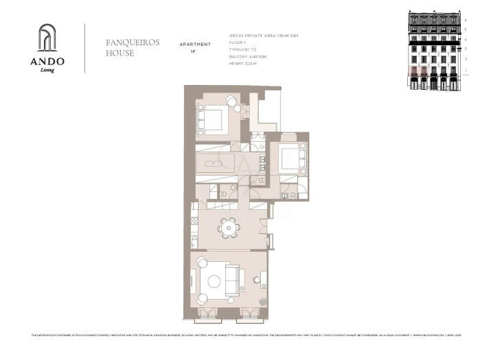 Apartamento T2 para Venda em Santa Maria Maior Planta 1