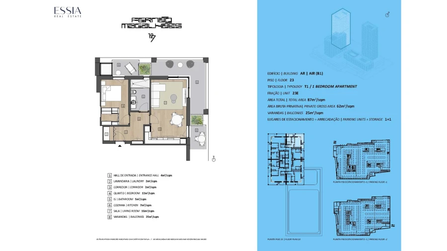 Apartamento T1 para Venda em Bonfim Planta 1