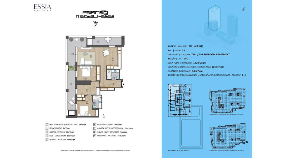 Apartamento T2 para Venda em Bonfim Planta 1