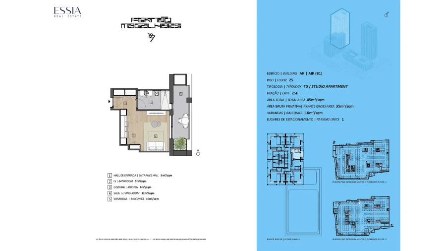 Apartamento T0 para Venda em Bonfim Planta 1