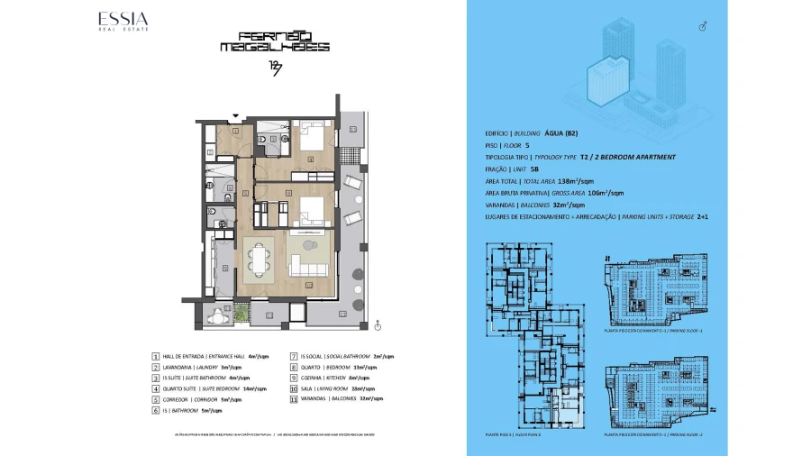 Apartamento T2 para Venda em Bonfim Planta 1