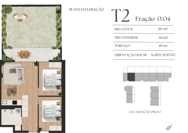 Apartamento T2 para Venda em Vilar de Andorinho Planta 1
