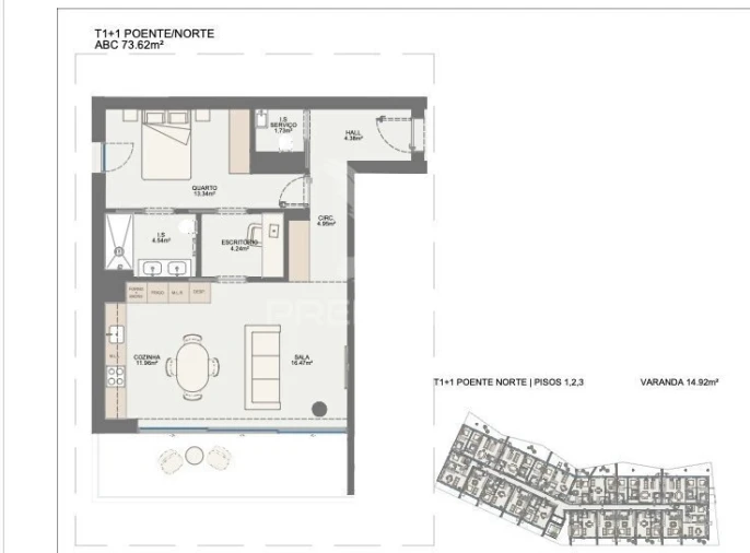 Apartamento T1 para Venda em Oliveira do Douro Foto 16