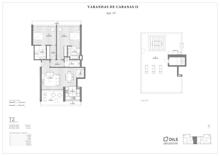 Apartamento T2 para Venda em Conceição e Cabanas de Tavira Planta 1