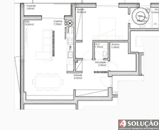 Apartamento T1 para Venda em Pedroso e Seixezelo