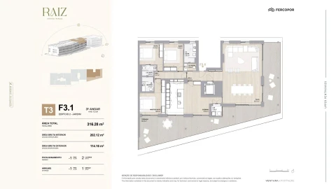 Apartamento T3 para Venda em São Martinho do Porto