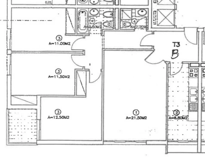 Apartamento T3 para Venda em Cacém e São Marcos Planta 1
