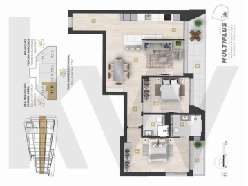 Apartamento T2 para Venda em Santo Antonio