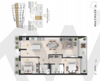 Apartamento T2 para Venda em Santo Antonio