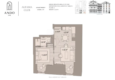 Apartamento T1 para Venda em Santa Maria Maior