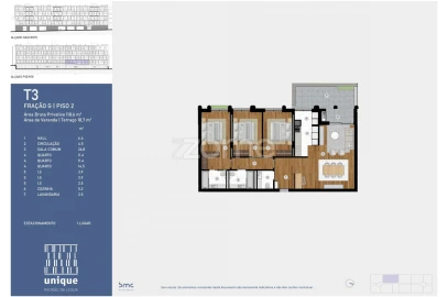 Apartamento T3 para Venda em Custóias, Leça do Balio e Guifões