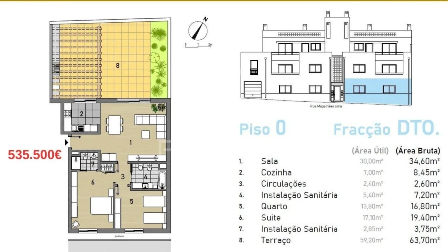 Apartamento T2 para Venda em Moncarapacho e Fuseta