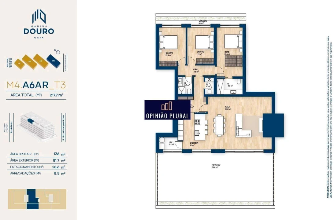 Apartamento T3 para Venda em Canidelo Foto 34