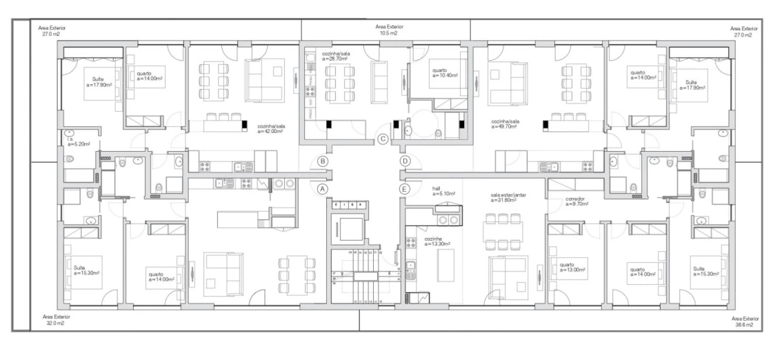 Apartamento T3 para Venda em Viseu Planta 2