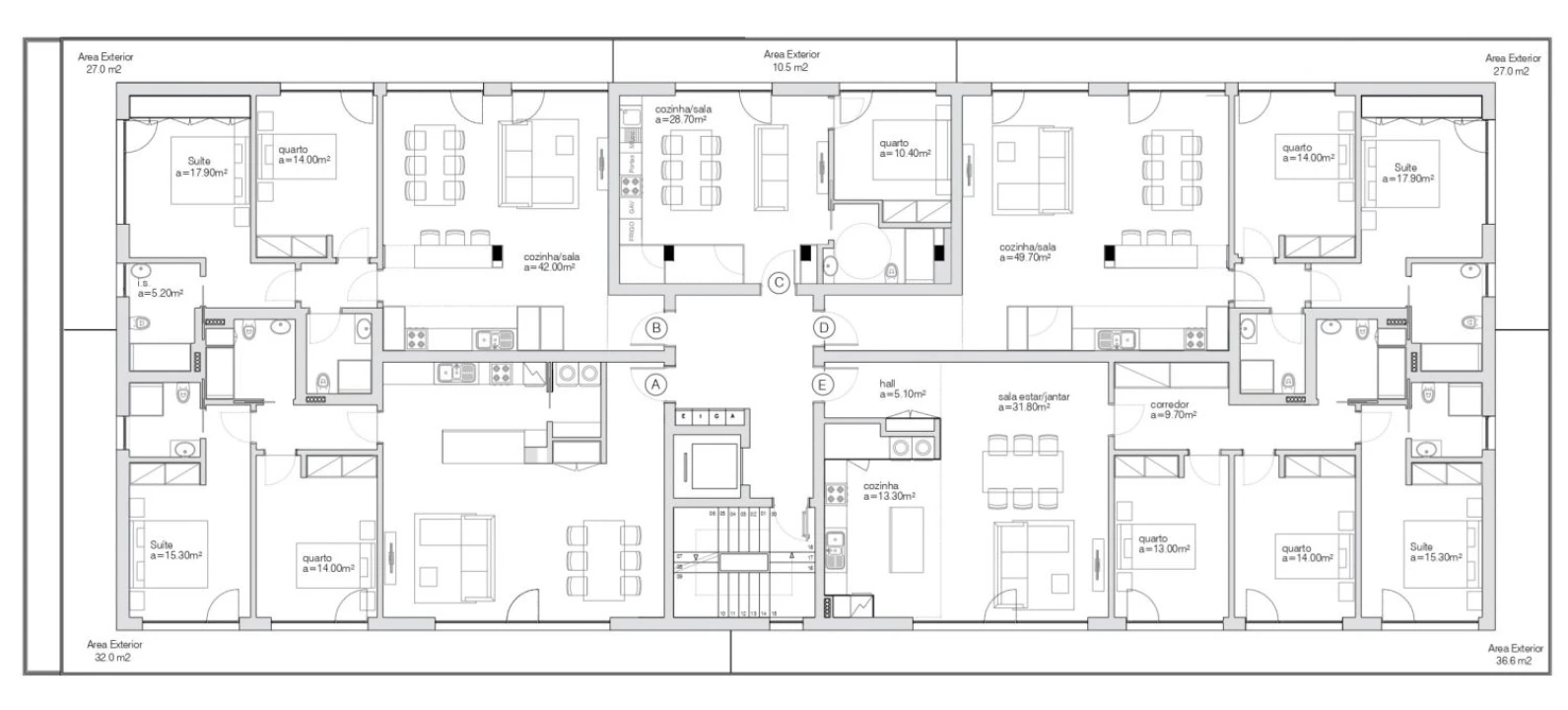 Apartamento T3 para Venda em Viseu Planta 2