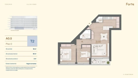 Apartamento T2 para Venda em Vila do Conde