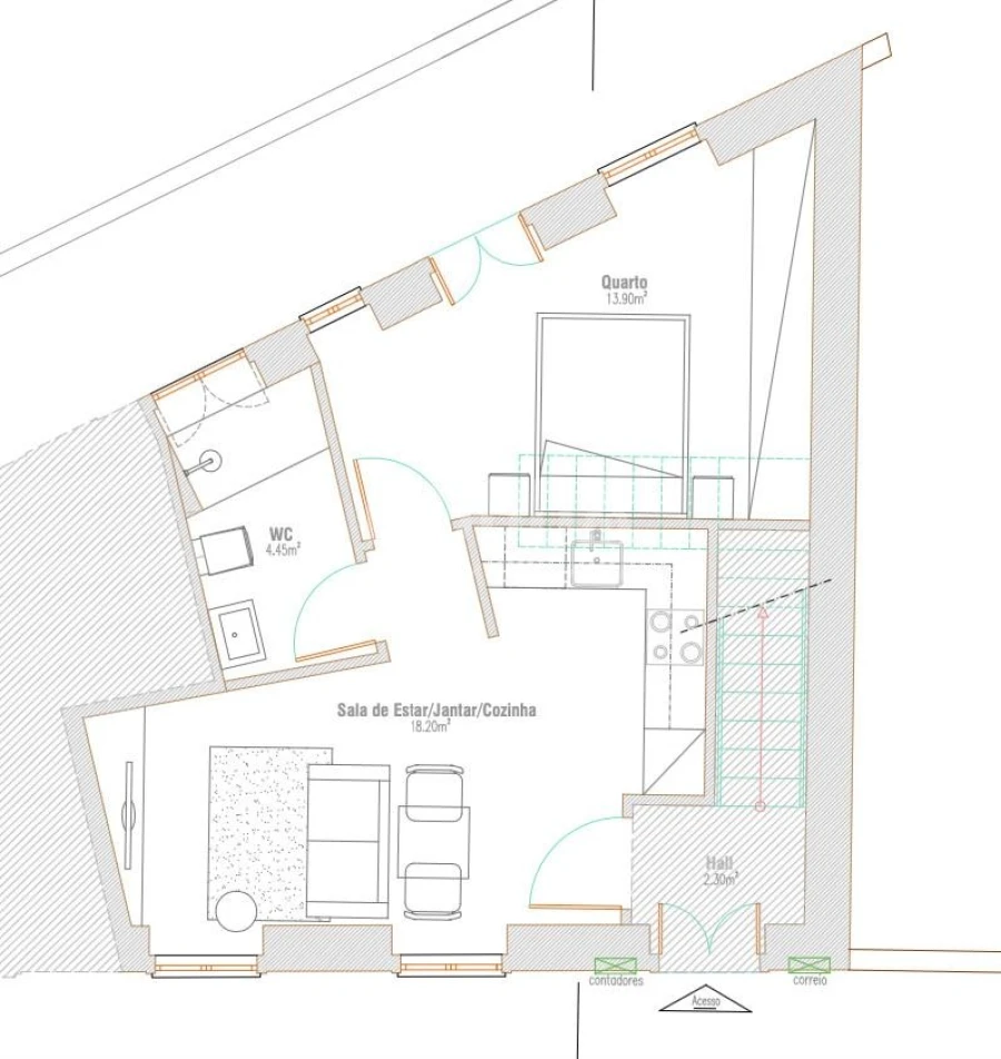 Apartamento T1 para Venda em São João da Madeira Foto 8