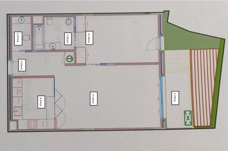Apartamento T1 para Venda em União das Freguesias de Setúbal Planta 1