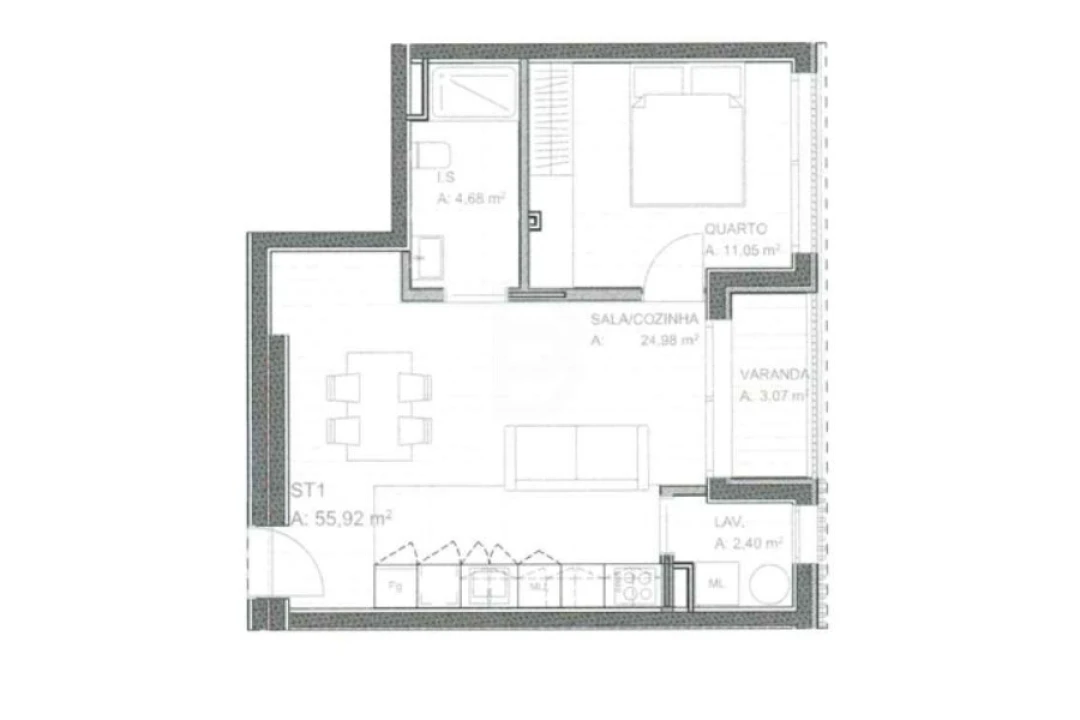 Apartamento T1 para Venda em Grijo Foto 12