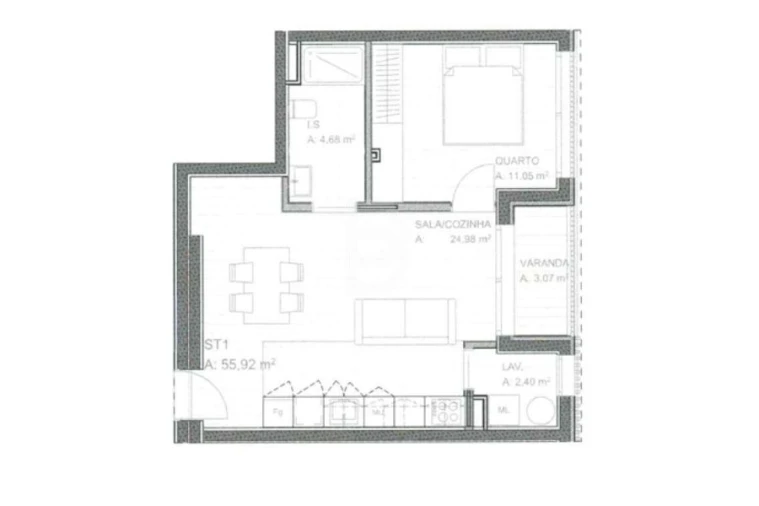 Apartamento T1 para Venda em Grijo Foto 12