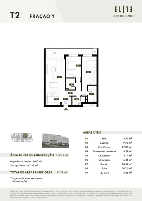 Apartamento T2 para Venda em Estreito de Camara de Lobos