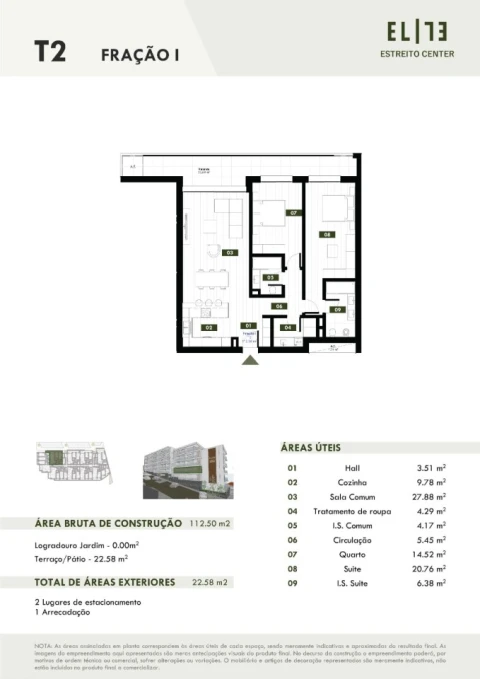 Apartamento T2 para Venda em Estreito de Camara de Lobos