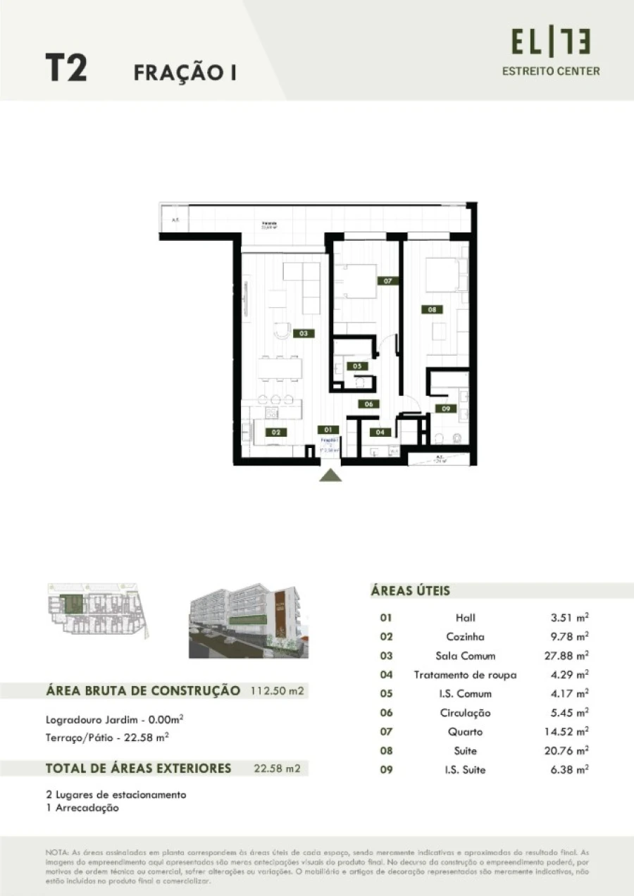 Apartamento T2 para Venda em Estreito de Camara de Lobos Planta 1