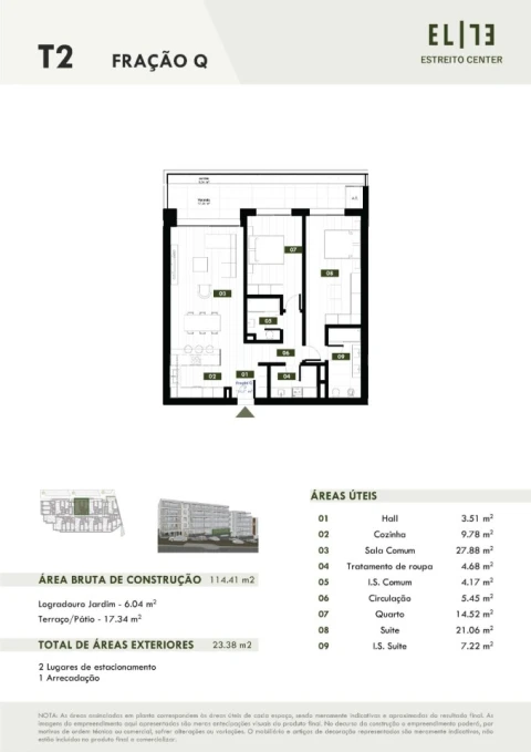 Apartamento T2 para Venda em Estreito de Camara de Lobos