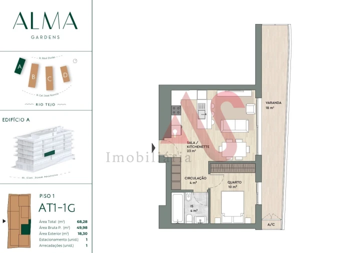 Apartamento T1 para Arrendamento em Algés, Linda-A-Velha e Cruz Quebrada-Dafundo Foto 11