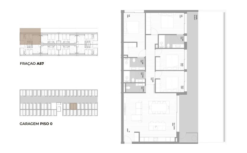 Apartamento T4 para Venda em Fânzeres e São Pedro da Cova Planta 1