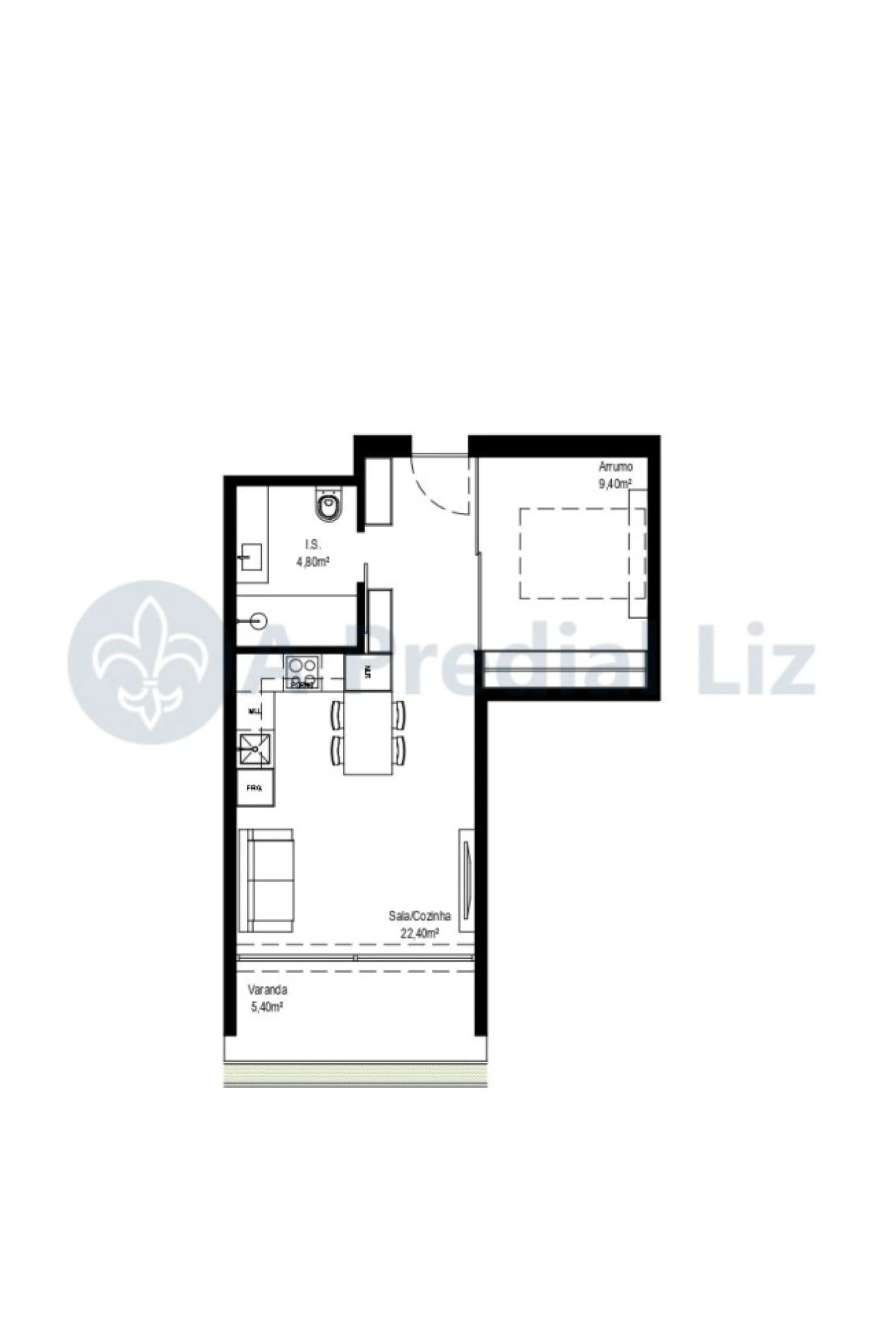 Apartamento T1 para Venda em Ramalde Foto 8