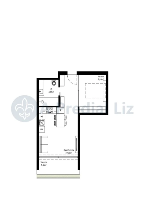 Apartamento T1 para Venda em Ramalde