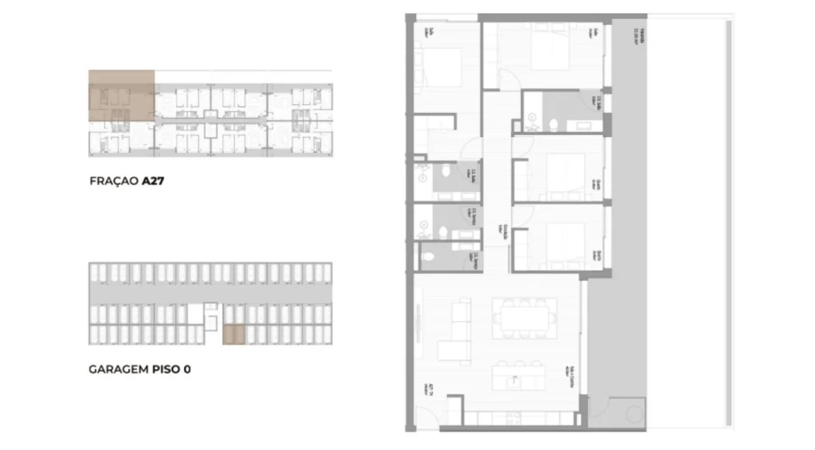 Apartamento T4 para Venda em Fânzeres e São Pedro da Cova Planta 1