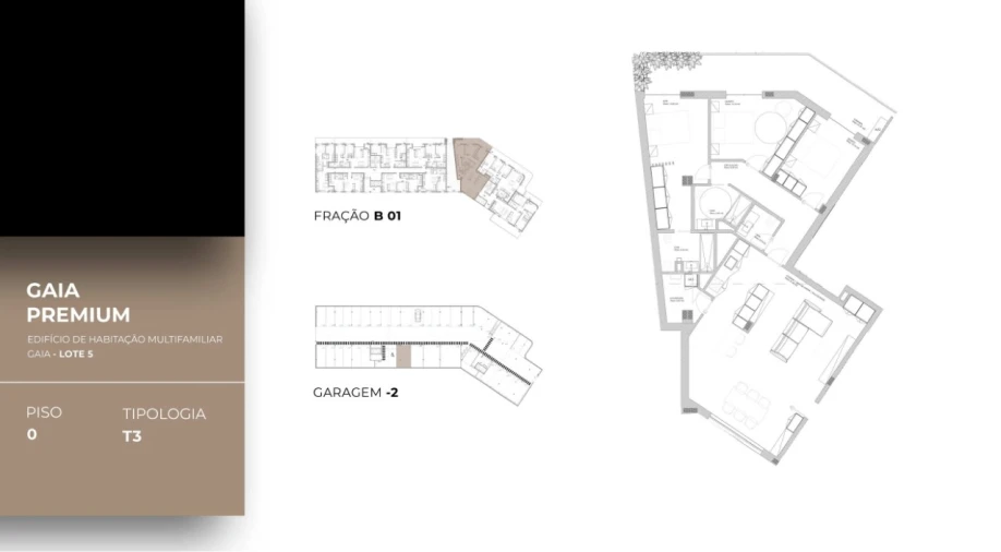 Apartamento T3 para Venda em Oliveira do Douro Planta 1