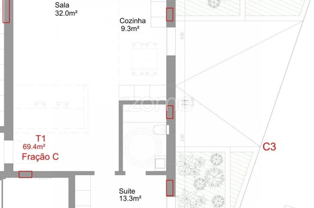 Apartamento T1 para Venda em Santo Antonio dos Olivais Foto 24