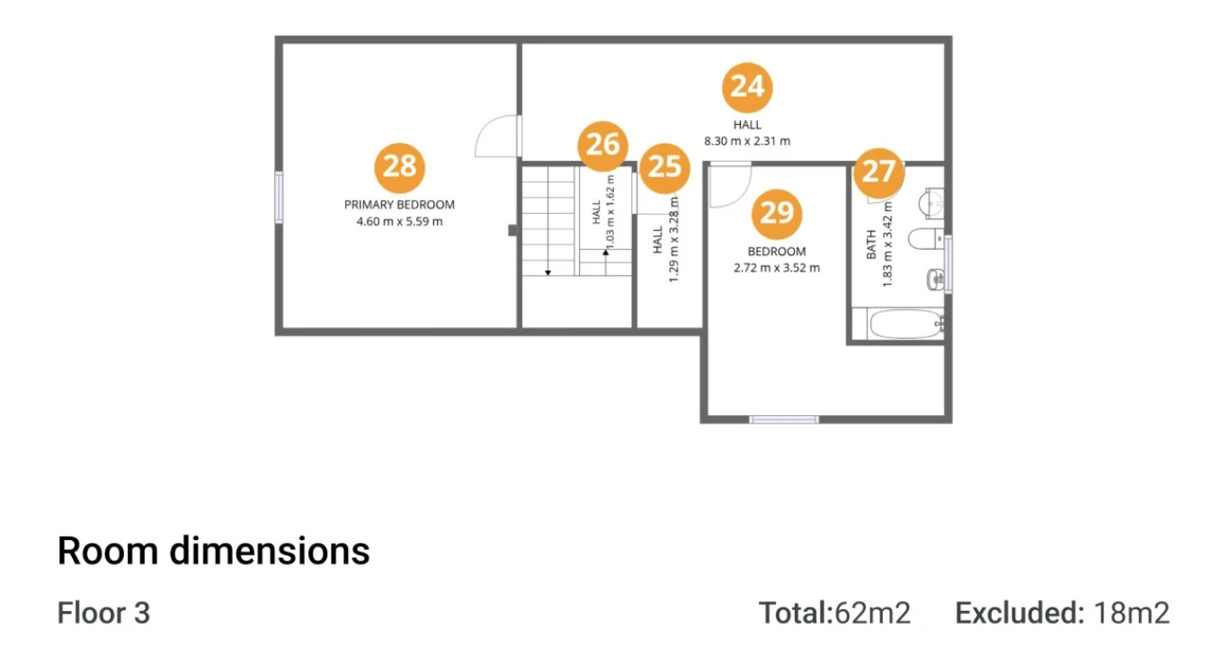 Moradia T4 para Venda em São João Baptista e Santa Maria dos Olivais Planta 4