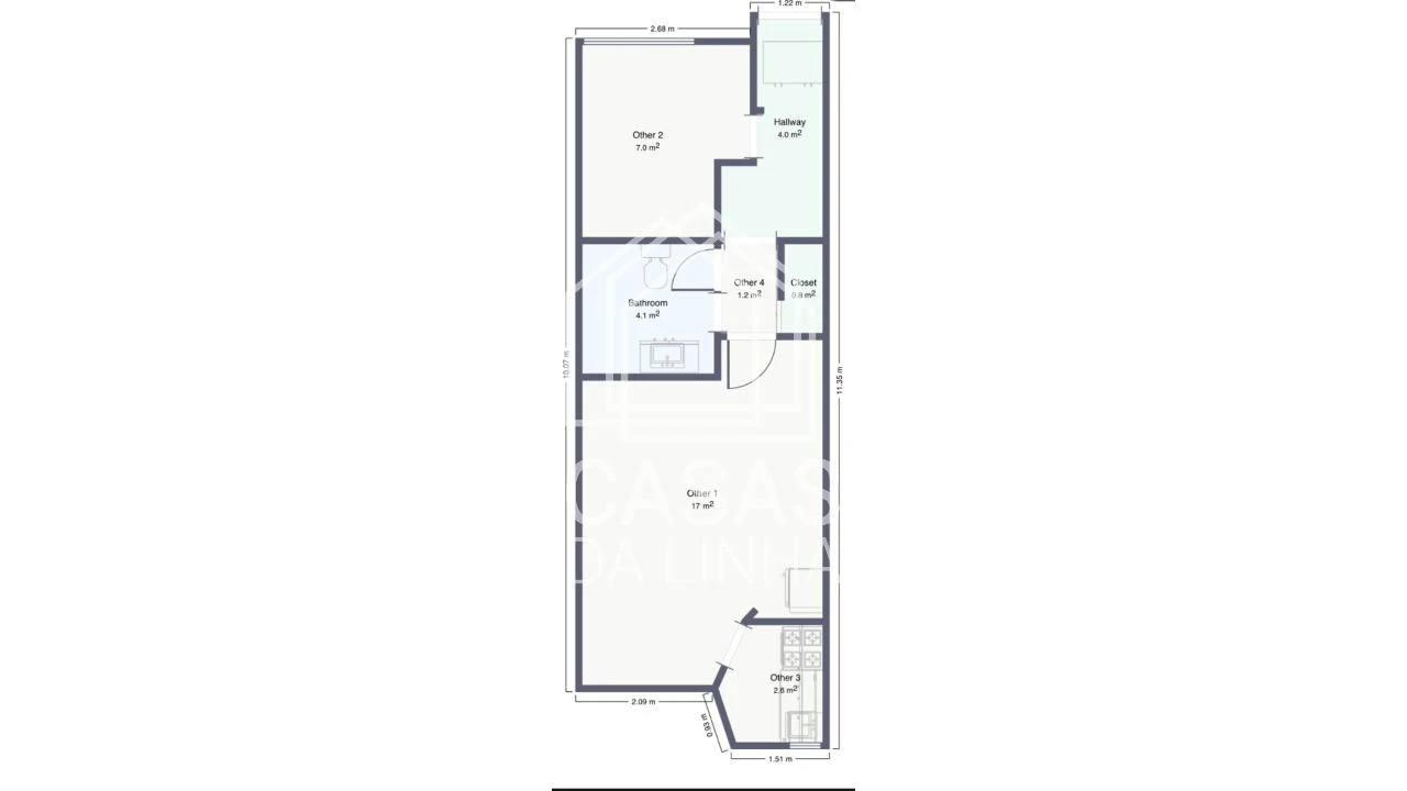 Apartamento T1 para Arrendamento em Carcavelos e Parede Foto 19