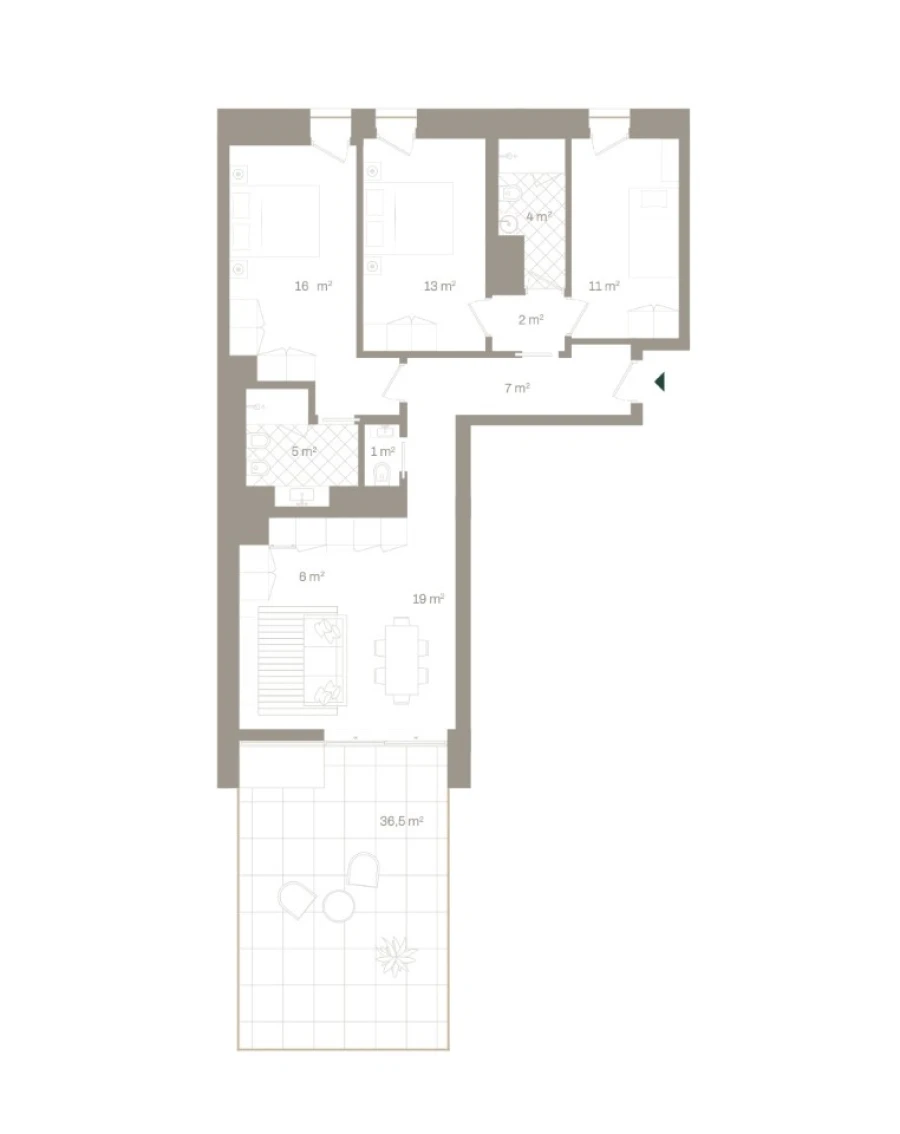 Apartamento T3 para Venda em Santa Marinha e São Pedro da Afurada Planta 1